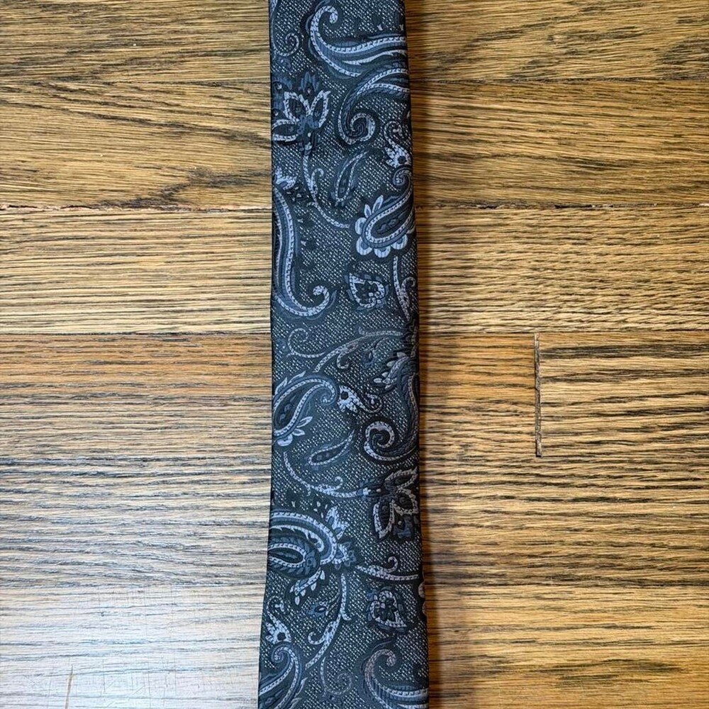 Gray and blue paisley Bespoke tie #formal #business
